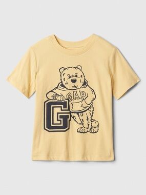 GAP Bear Pale Yellow Bear Graphic Tee